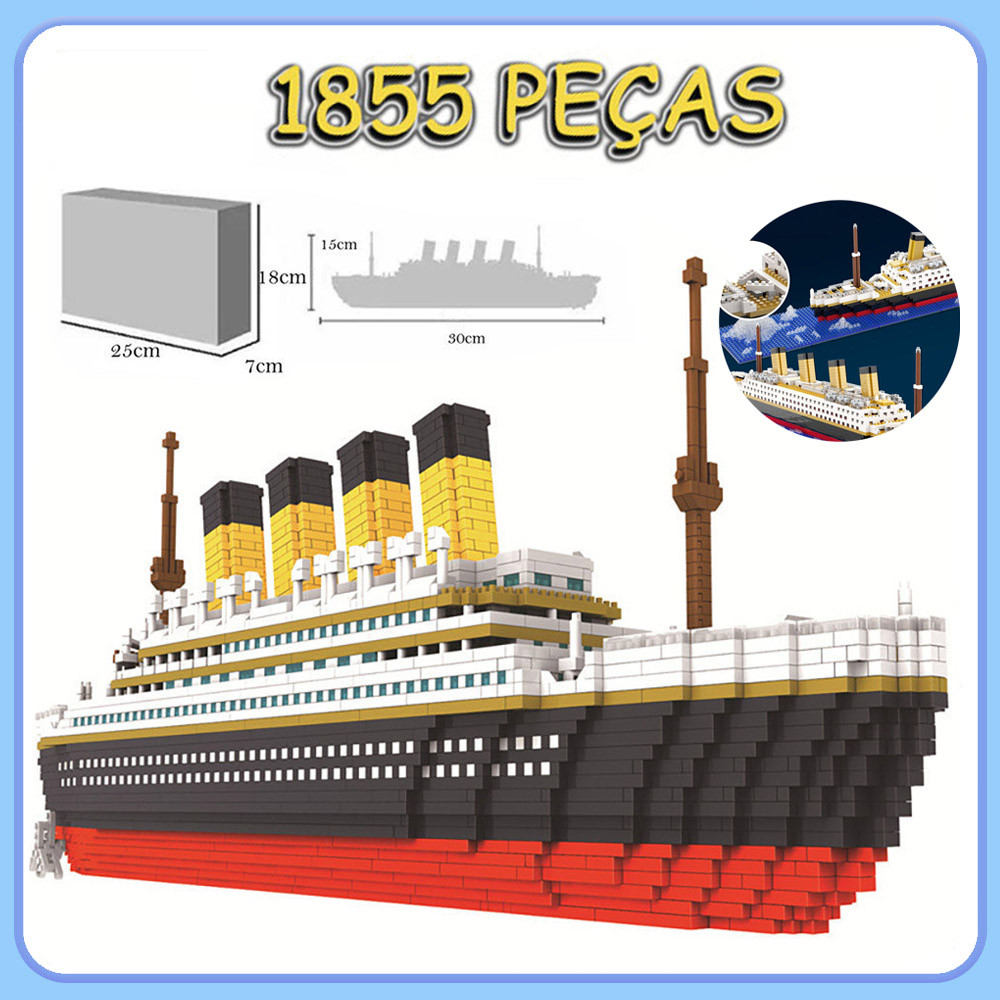KIt 1855 Peças LG0 Blocos De Construção Titanic