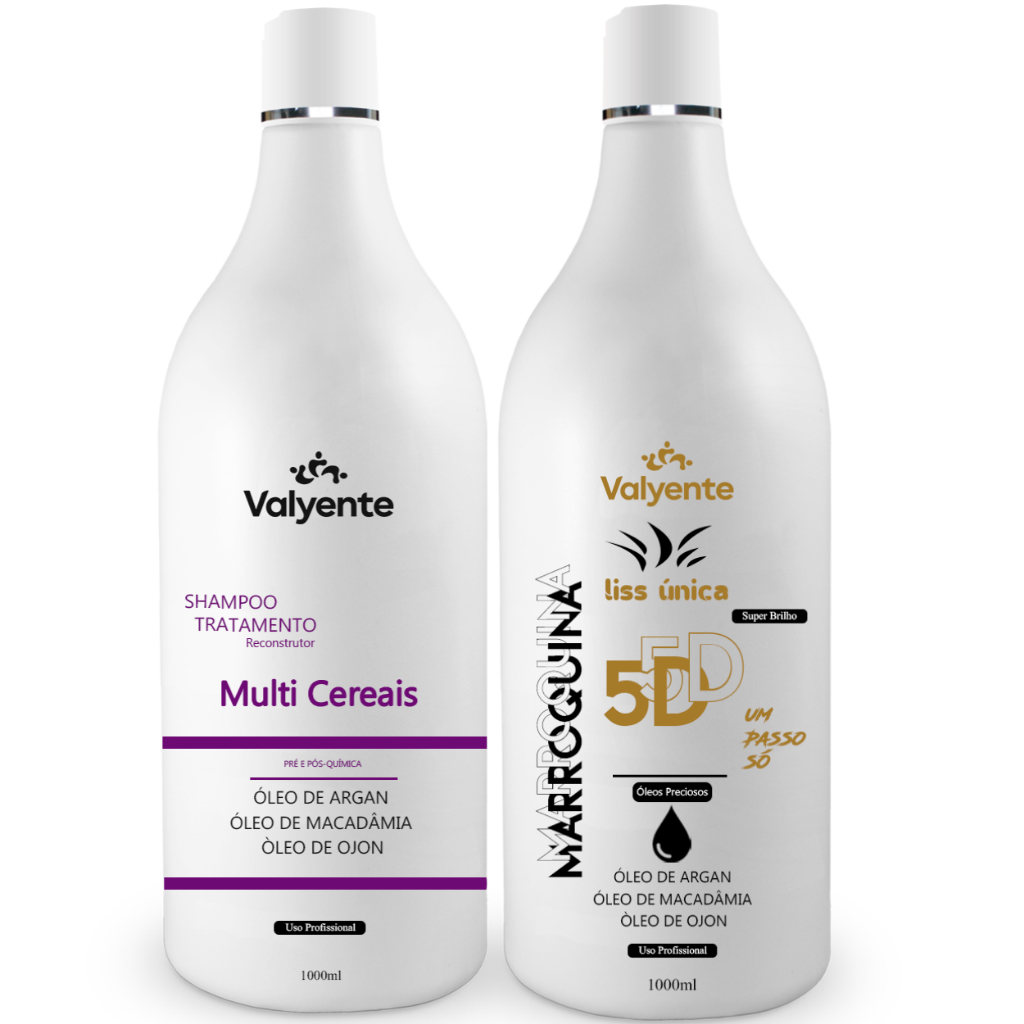 Kit Progressiva Marroquina Valyente 5D Profissiona