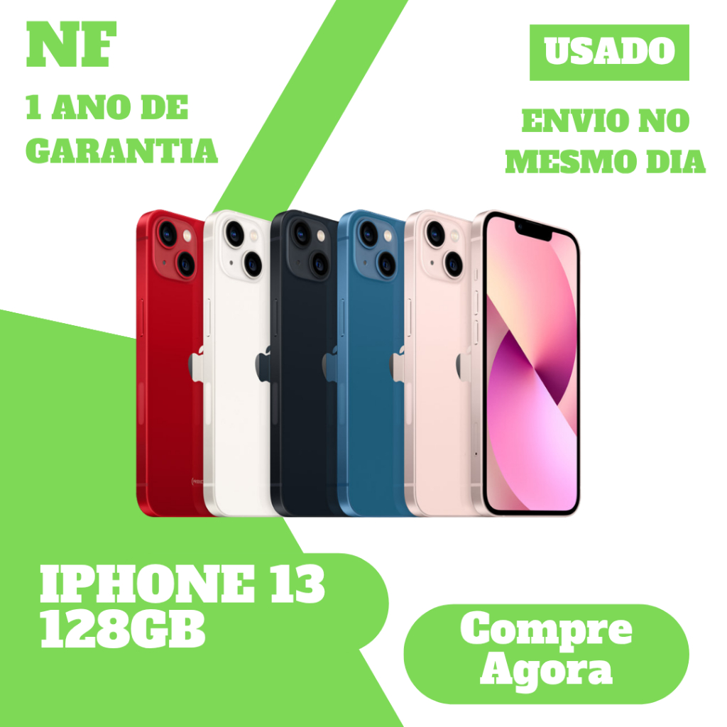 Usado: iPhone 13 128GB – 1 Ano de Garantia &