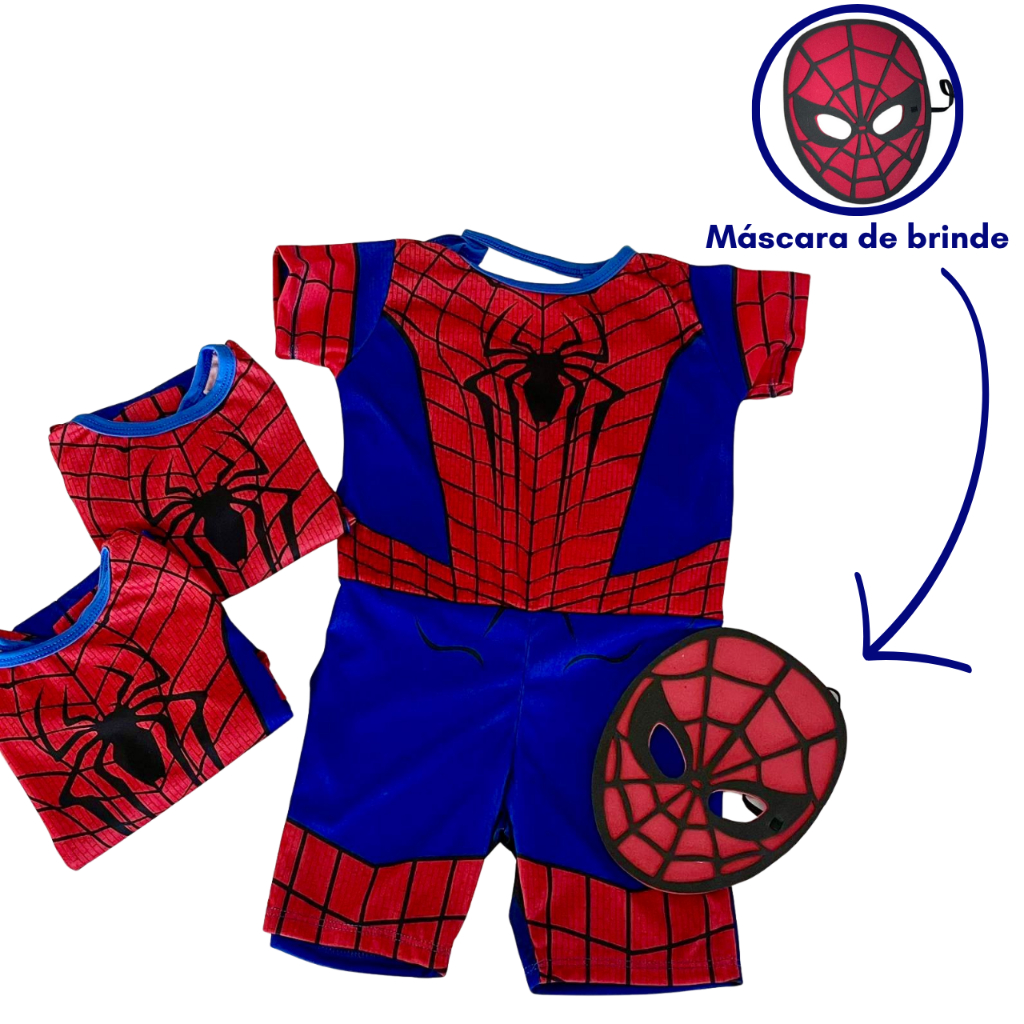 Fantasia Infantil Homem Aranha Super Herói com M�