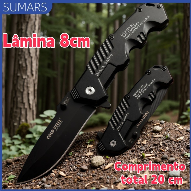 20cm Canivete Aço Retrátil Dobrável Lâmina par