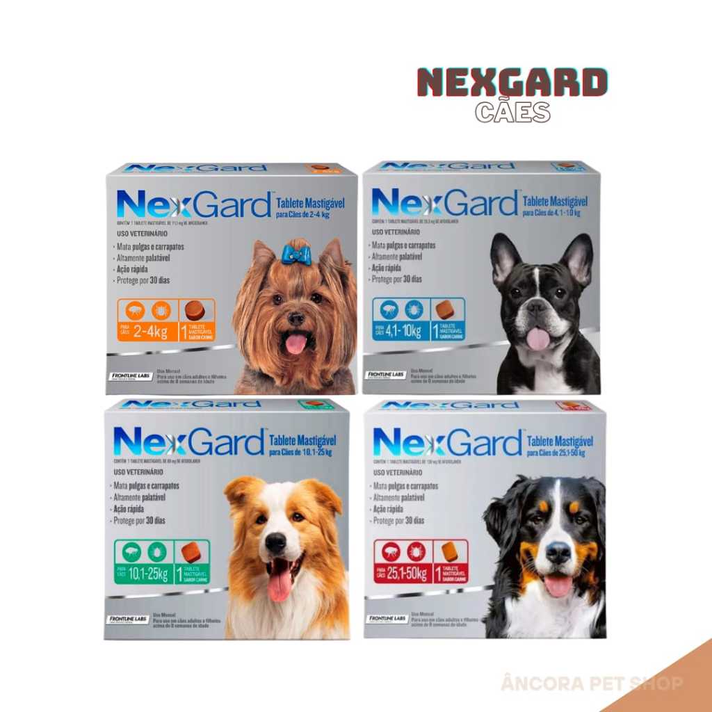 Nexgard Antipulgas e Carrapatos Cães – 1 co