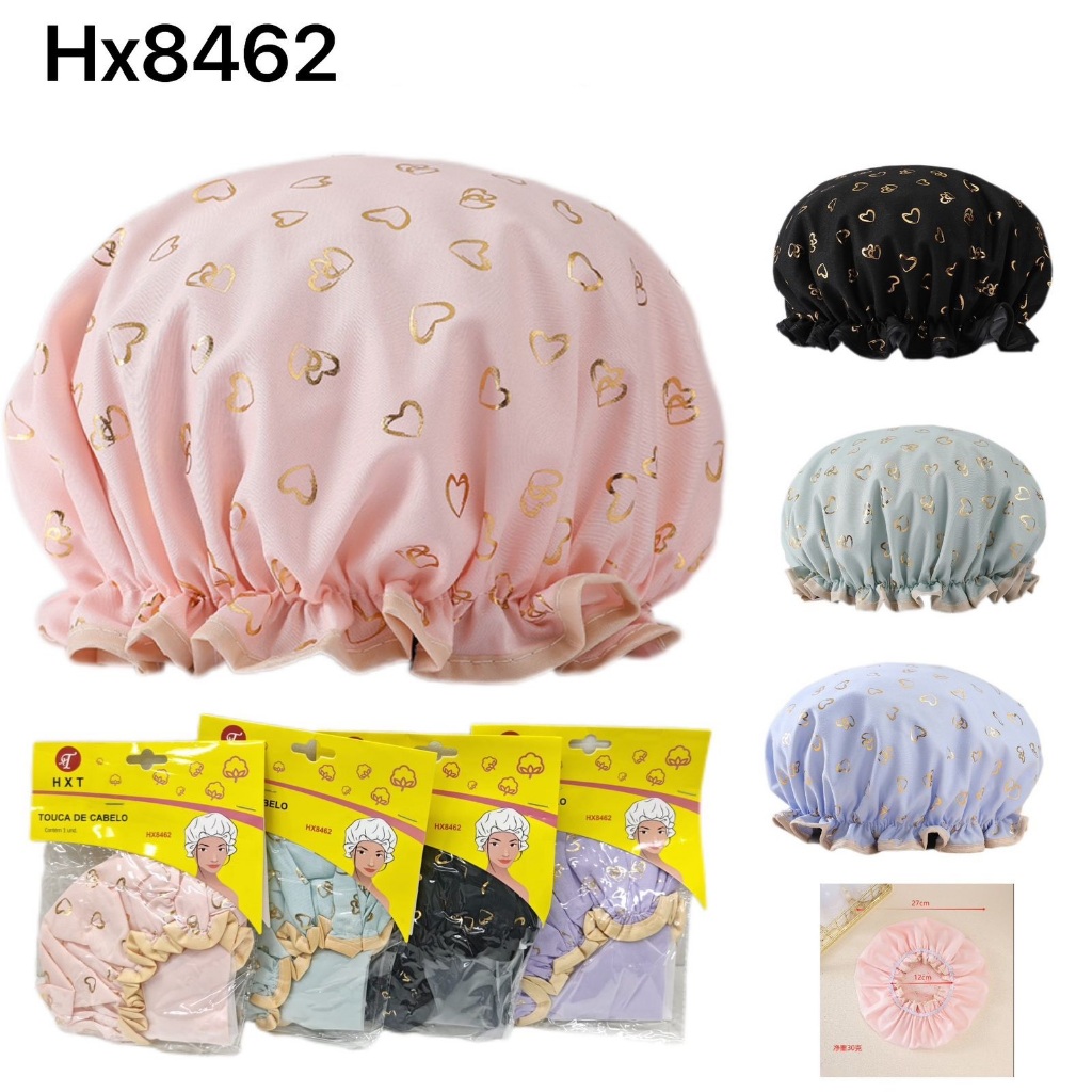 Touca de Banho Ajustável com Dupla Camada e Imper