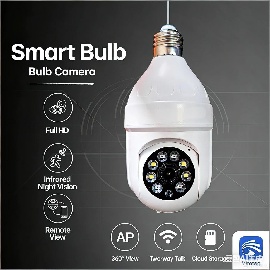 Câmeras Externas WiFi 2.4G com Lâmpada  Visão N