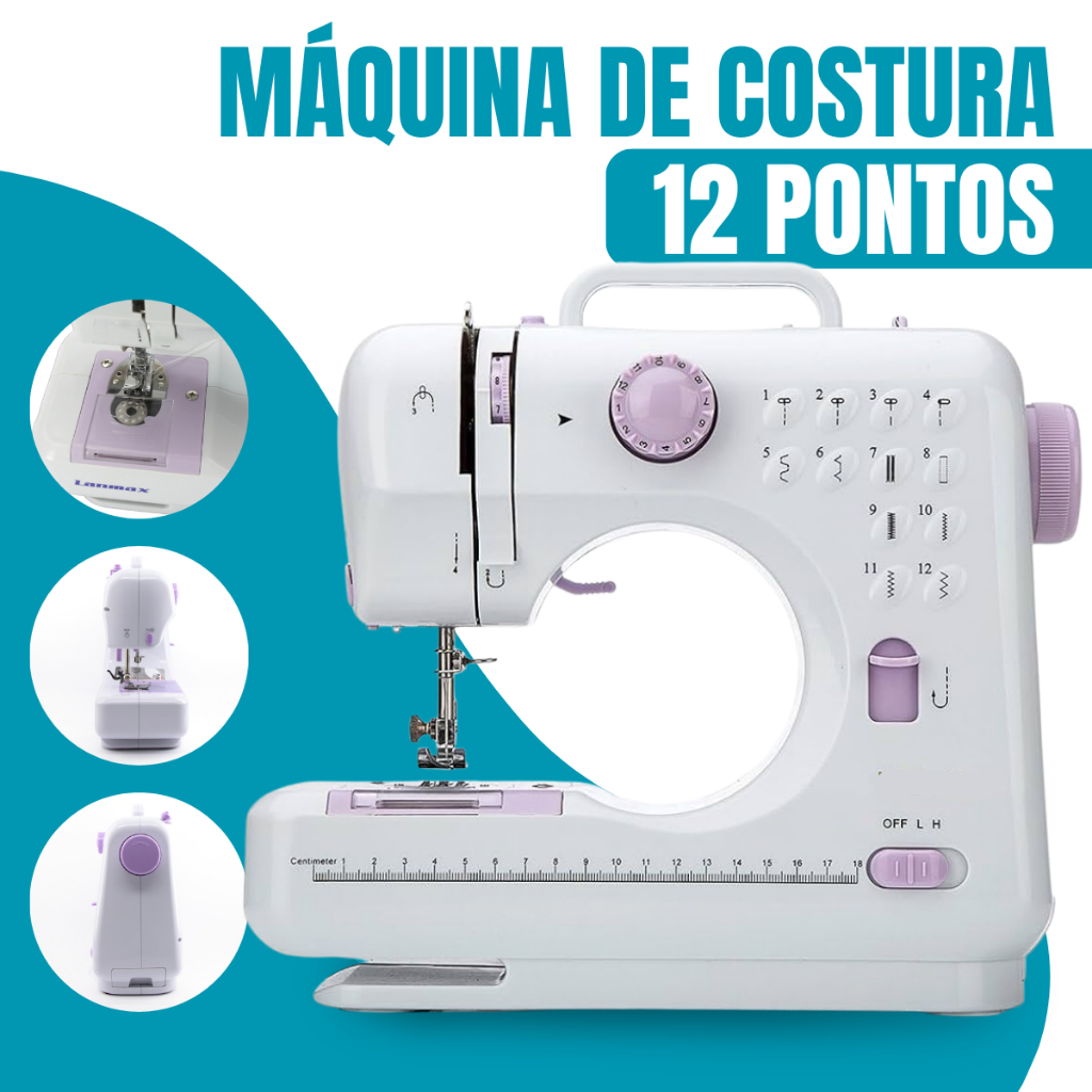 Mini Máquina de Costura Doméstica Multifuncional