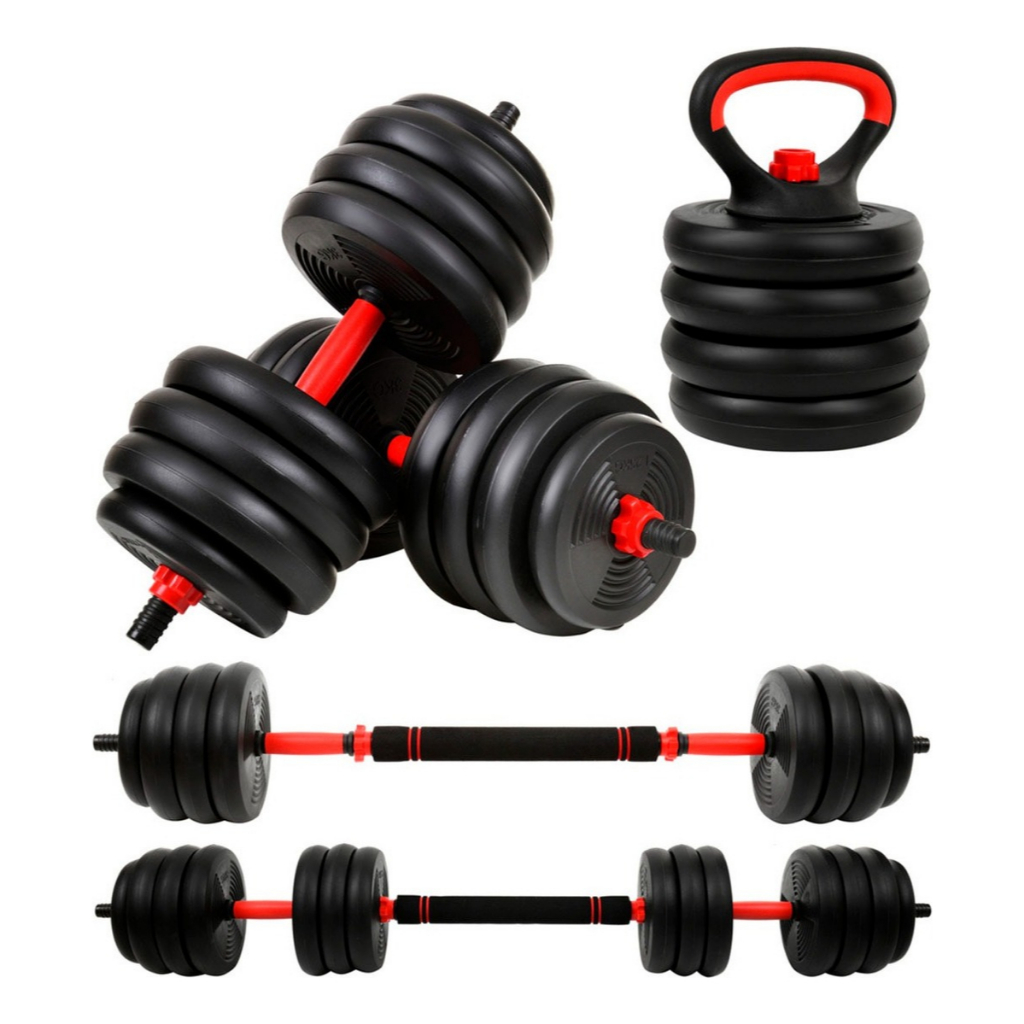 Kit Halteres 6 Em 1 Musculação Até 15kg Ajustá