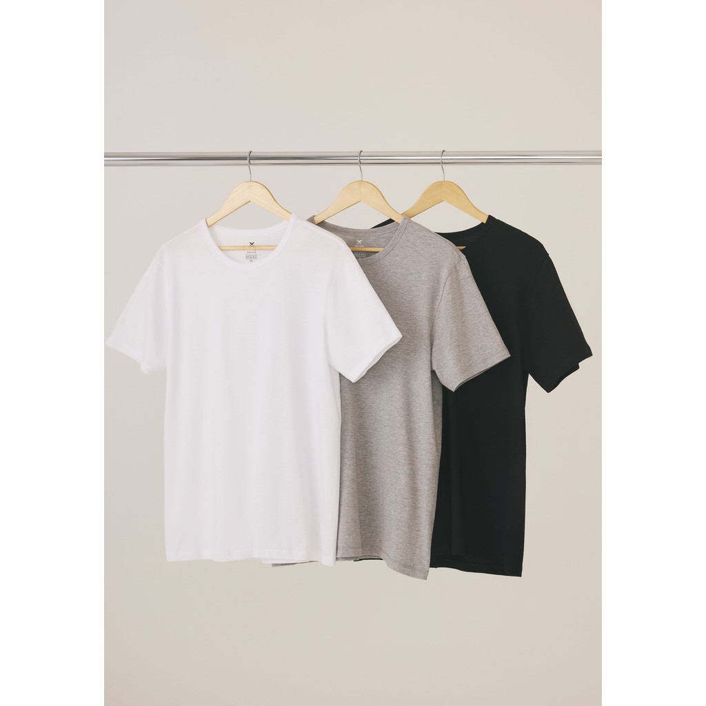 Kit Com 3 Camisetas Masculinas Básicas Slim