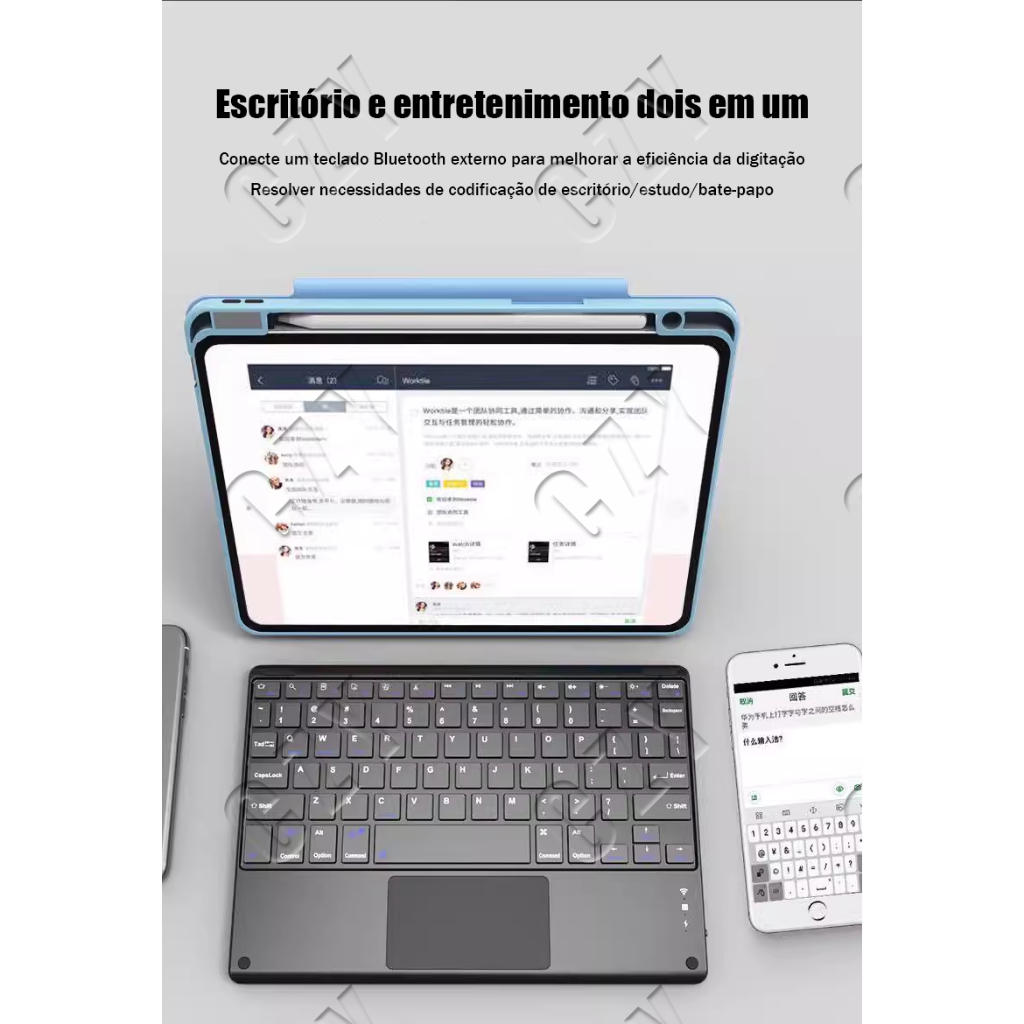 ATALHOBR Teclado Bluetooth Com Touch Função De T