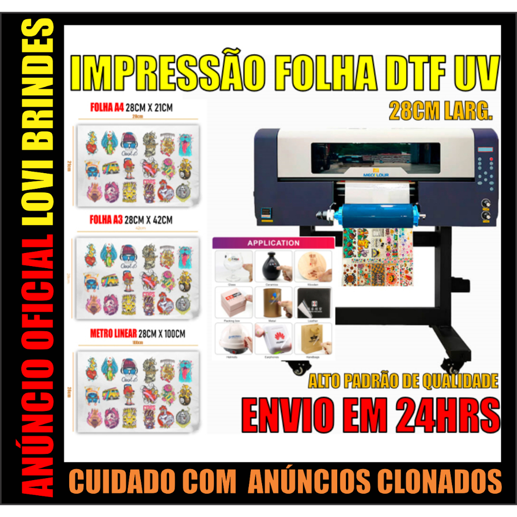 IMPRESSÃO DTF UV ENVIO IMEDIATO EM ATÉ 24 HORAS