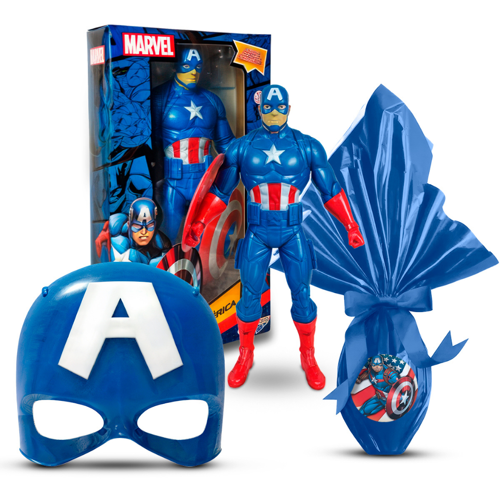 Ovo Da Páscoa 250g Heróis Marvel E Dc + Mascara 