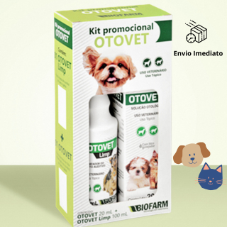 Kit Otovet Remédio Para Ouvido Otite Cães Gatos 