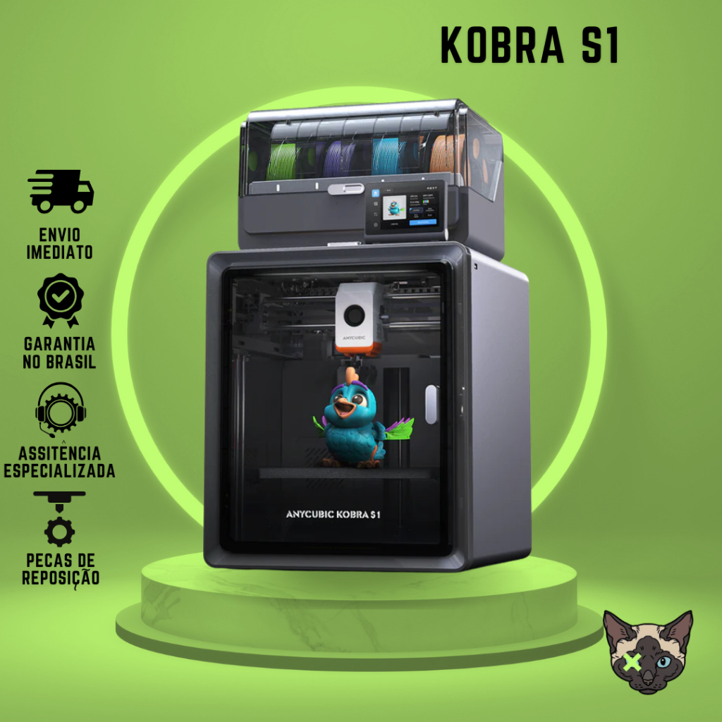 Anycubic Impressora 3d Kobra S1 + Combo + CURSO G