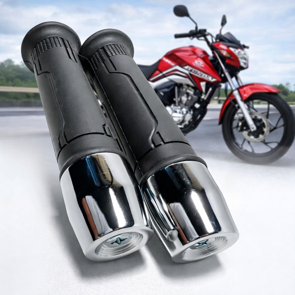 Manopla Cargo + Peso Pesadão Guidão Pcx Cromado 