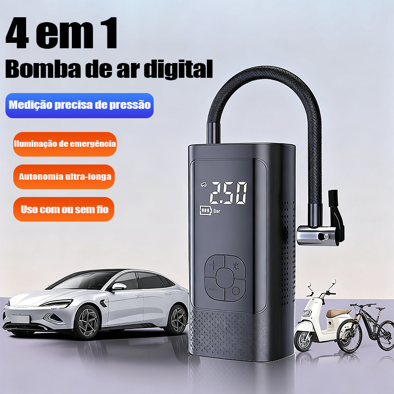 Carro Pneu Inflator Bomba De Ar Elétrica Mini Por