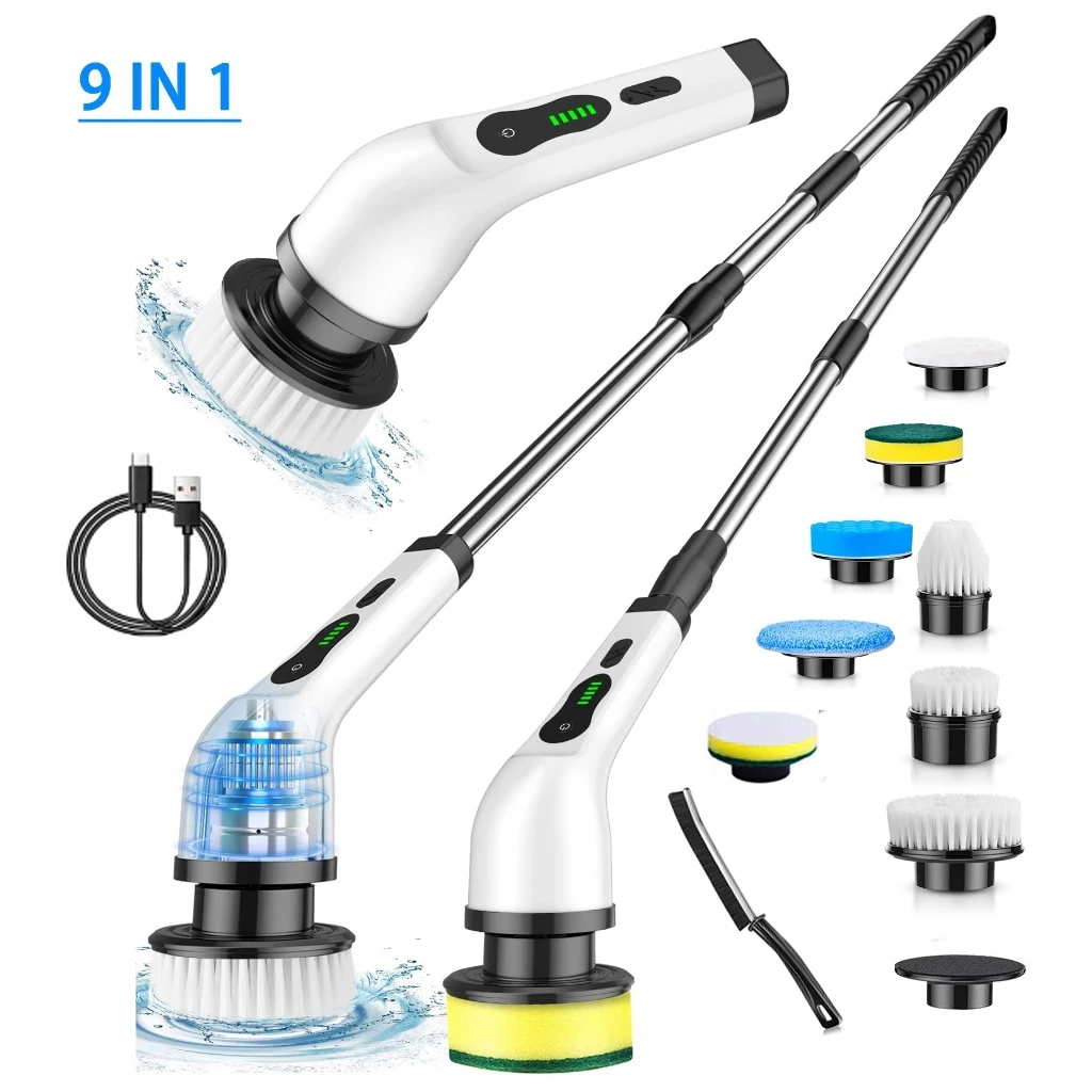 Escova de limpeza elétrica multifuncional sem fio