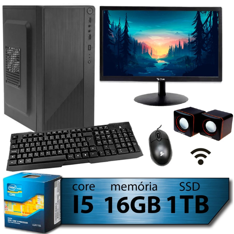 Computador I5 Intel Core Ssd 1TB Memoria 16GB Moni