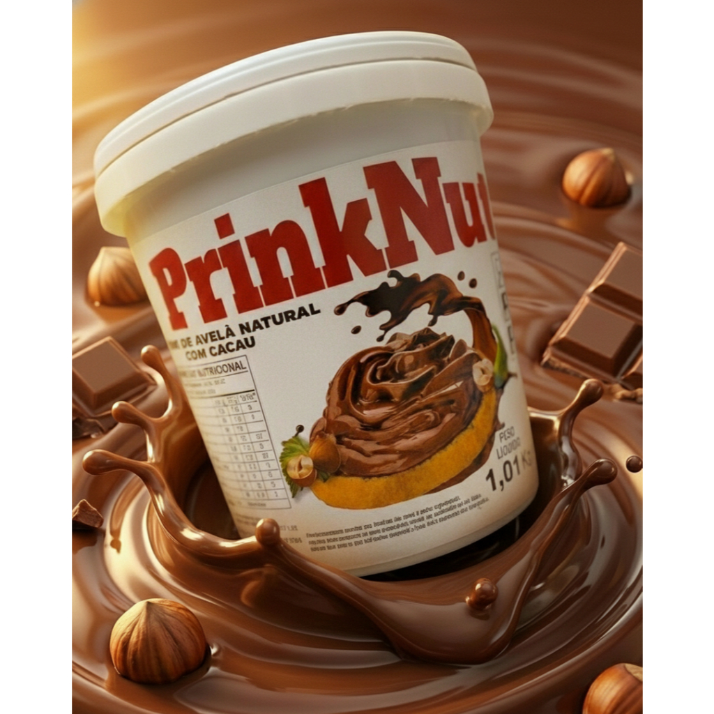 Nut Creme de Avelã Com Cacau Prinknut 1Kg Chocola