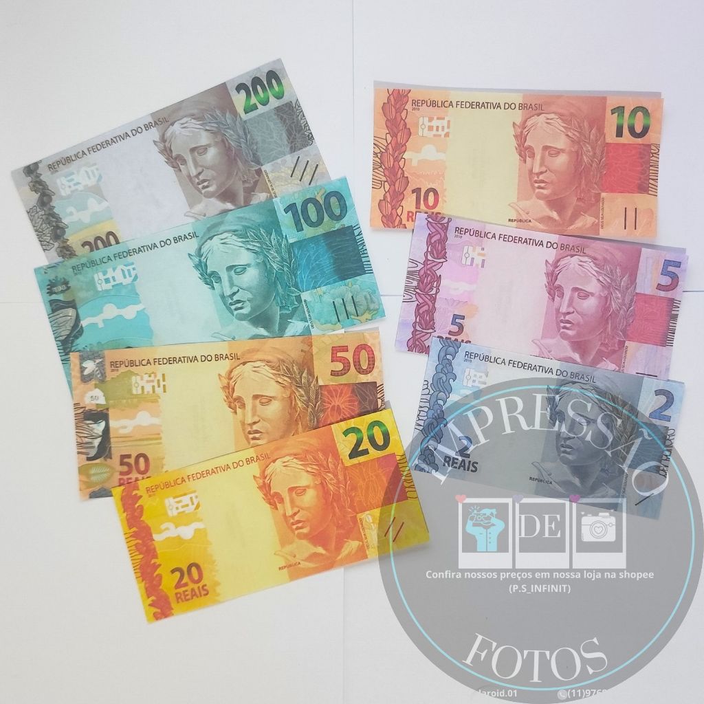 Pacote 25 cédulas, 2° família do real, sem valo