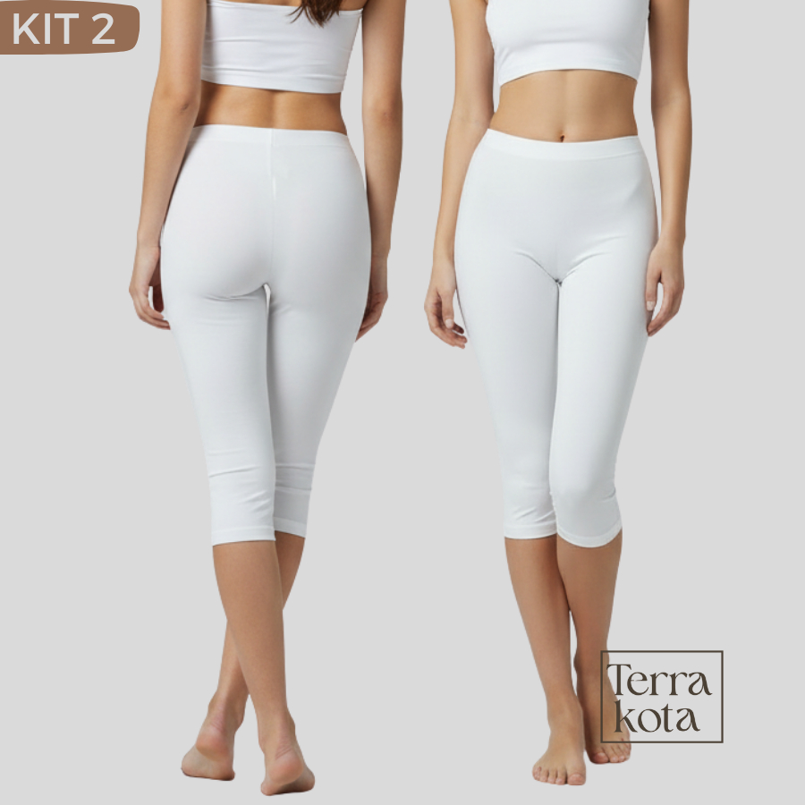 Kit 2 Calça Capri Anagua Corsario Segunda Pele Mo