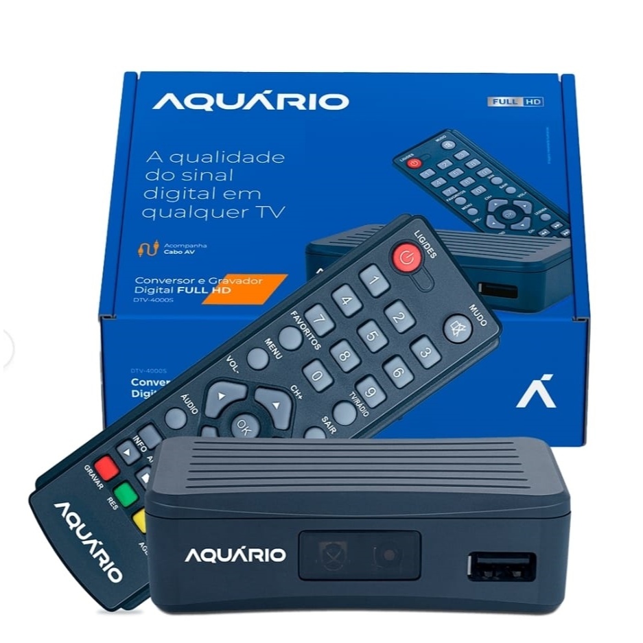 Conversor Digital e gravador Aquario Full Hd Compa