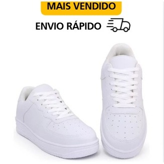 Tênis Branco Casual Premium Esportivo Qualidade e