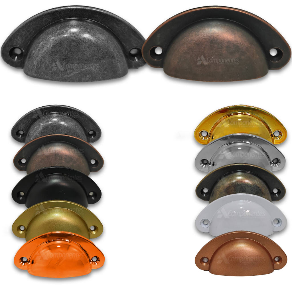 Puxador Colonial Concha Para Moveis Gaveteiro Port