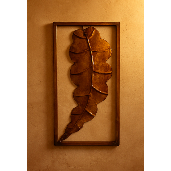 Quadro Rústico Envelhecido Em Ferro Folha Artesan