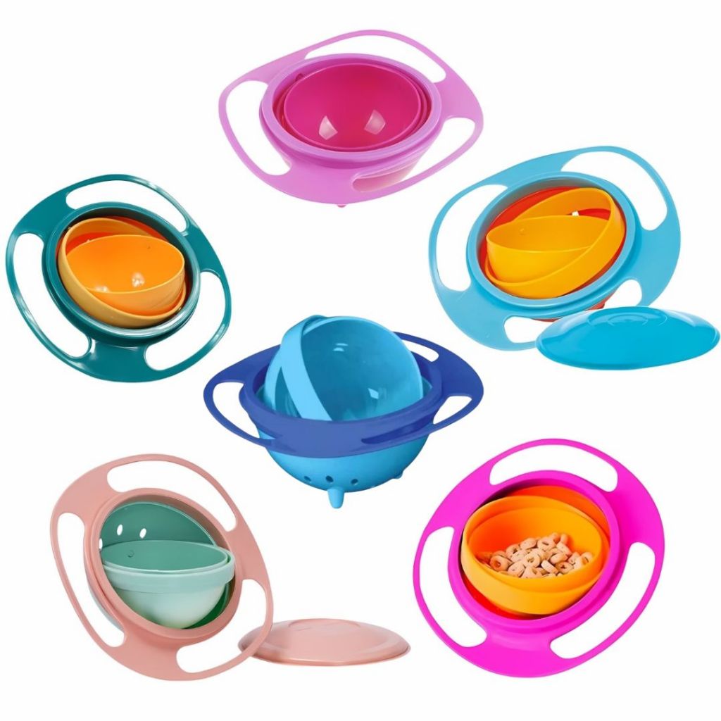 Prato Pratinho Mágico Infantil Bebe Giro 360. Bow