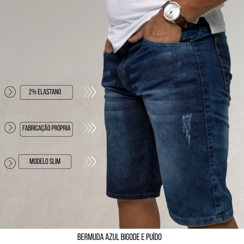 Bermuda Masculina Jeans Variações Tendências 20
