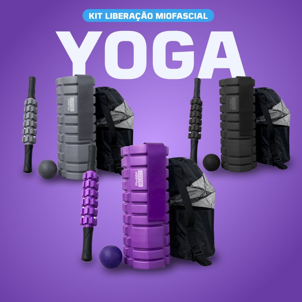Kit Rolo + Bastão Liberacão Soltura Miofascial M