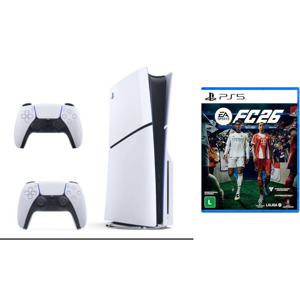 playstation 5 com 2 controles + FIFa 26