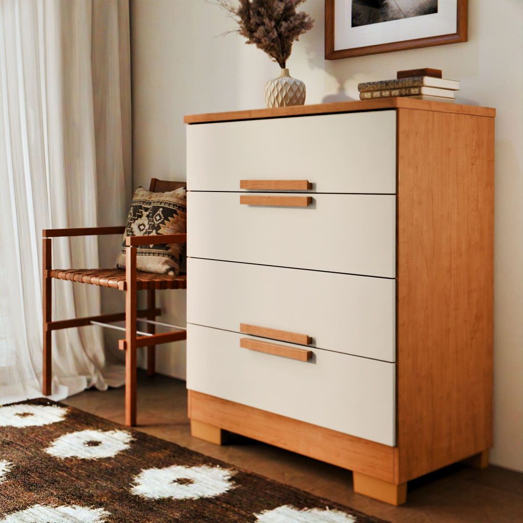 Cômoda Napoles 4 Gavetas MDF/MDP com Corrediças 