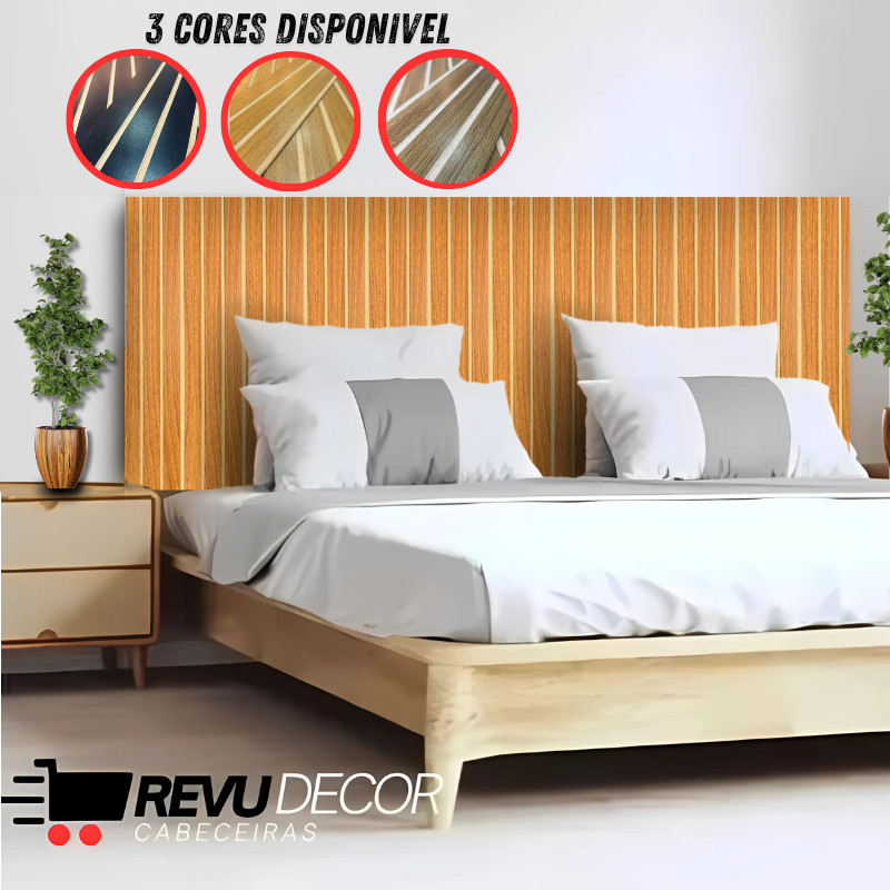 Kit 10 Cabeceira Ripada King Queen Casal Solteiro 