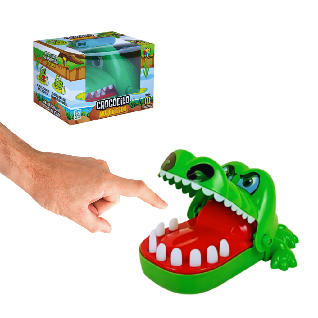 Jogo Jacaré Morde Dedo Divertido para Crianças  