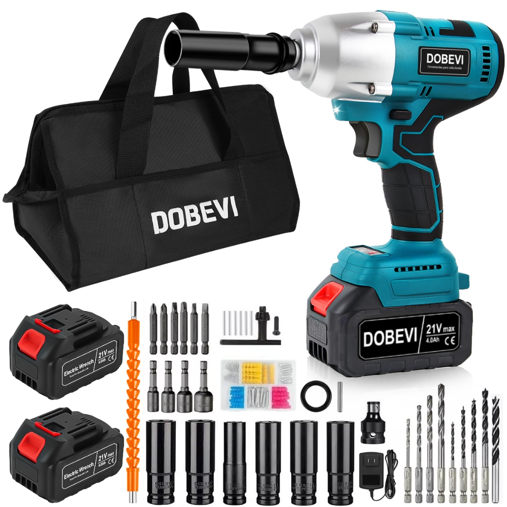 Kit Chave De Impacto Eletrica Parafusadeira 2 Bate