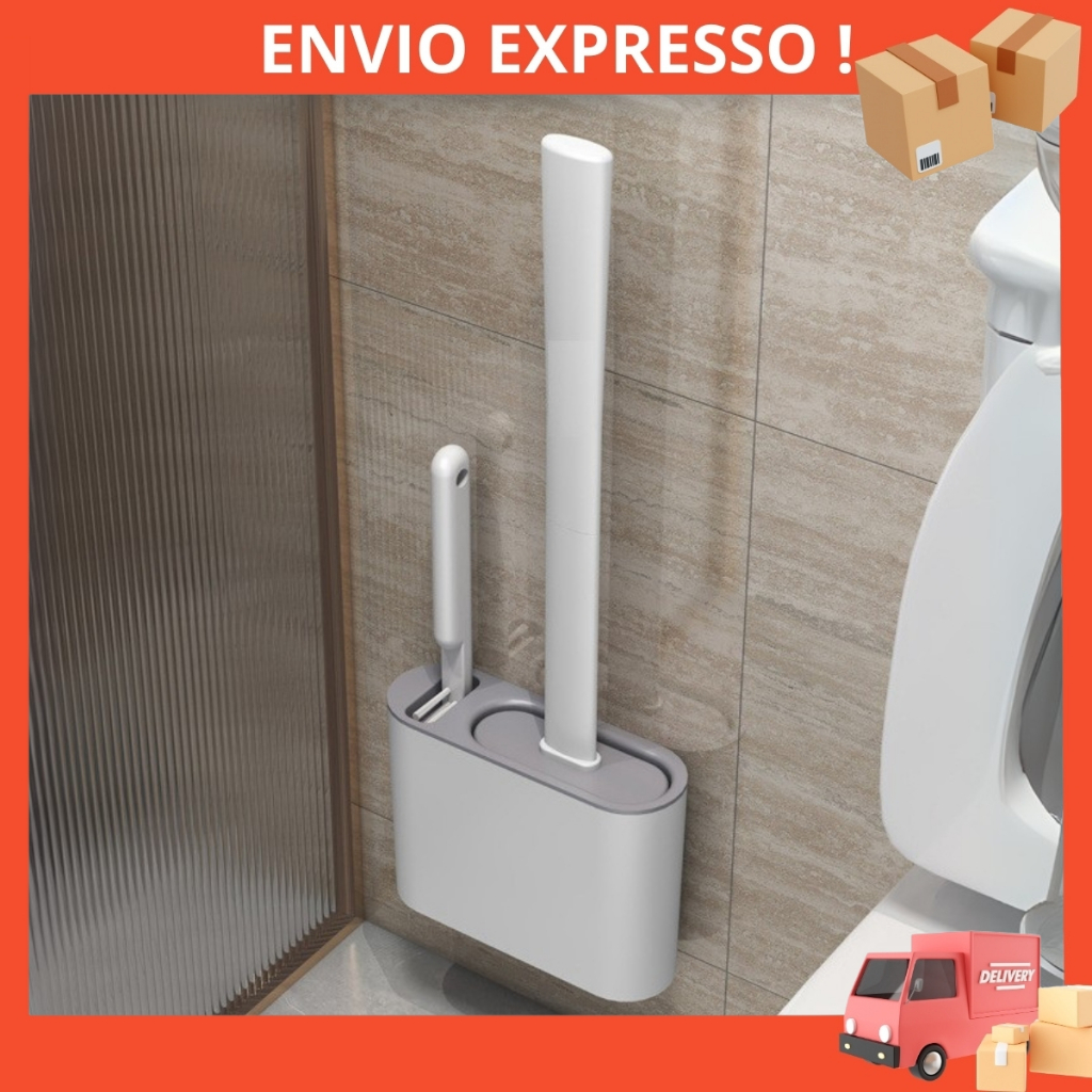 2 em 1 Escova de Silicone para Vaso Sanitário 