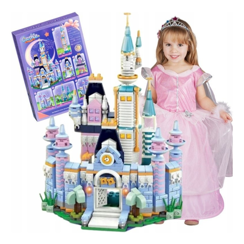 Castelo mágico de princesa infantil com blocos de