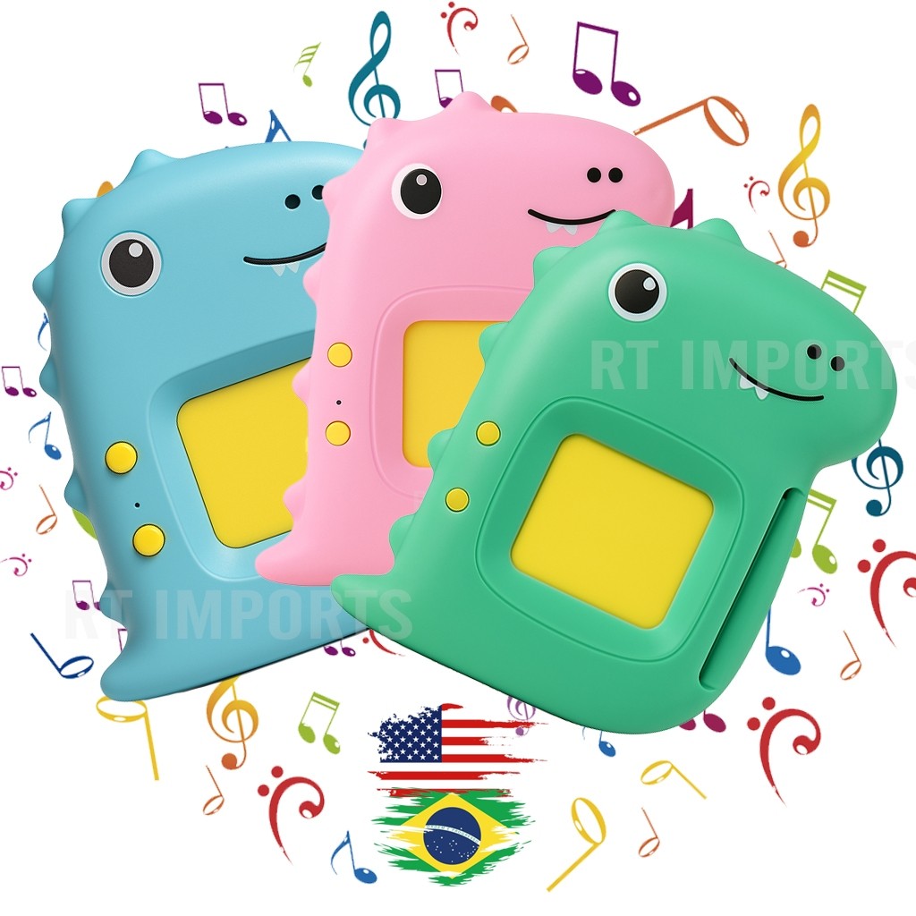Brinquedo Card Infantil Cartão Fala Inglês Portu