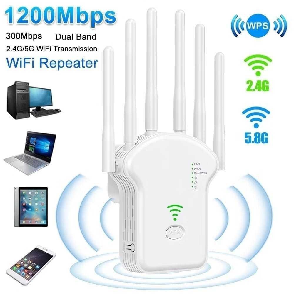 Repetidor Wifi 1200 Mbps 6 Antenas Roteador Amplif