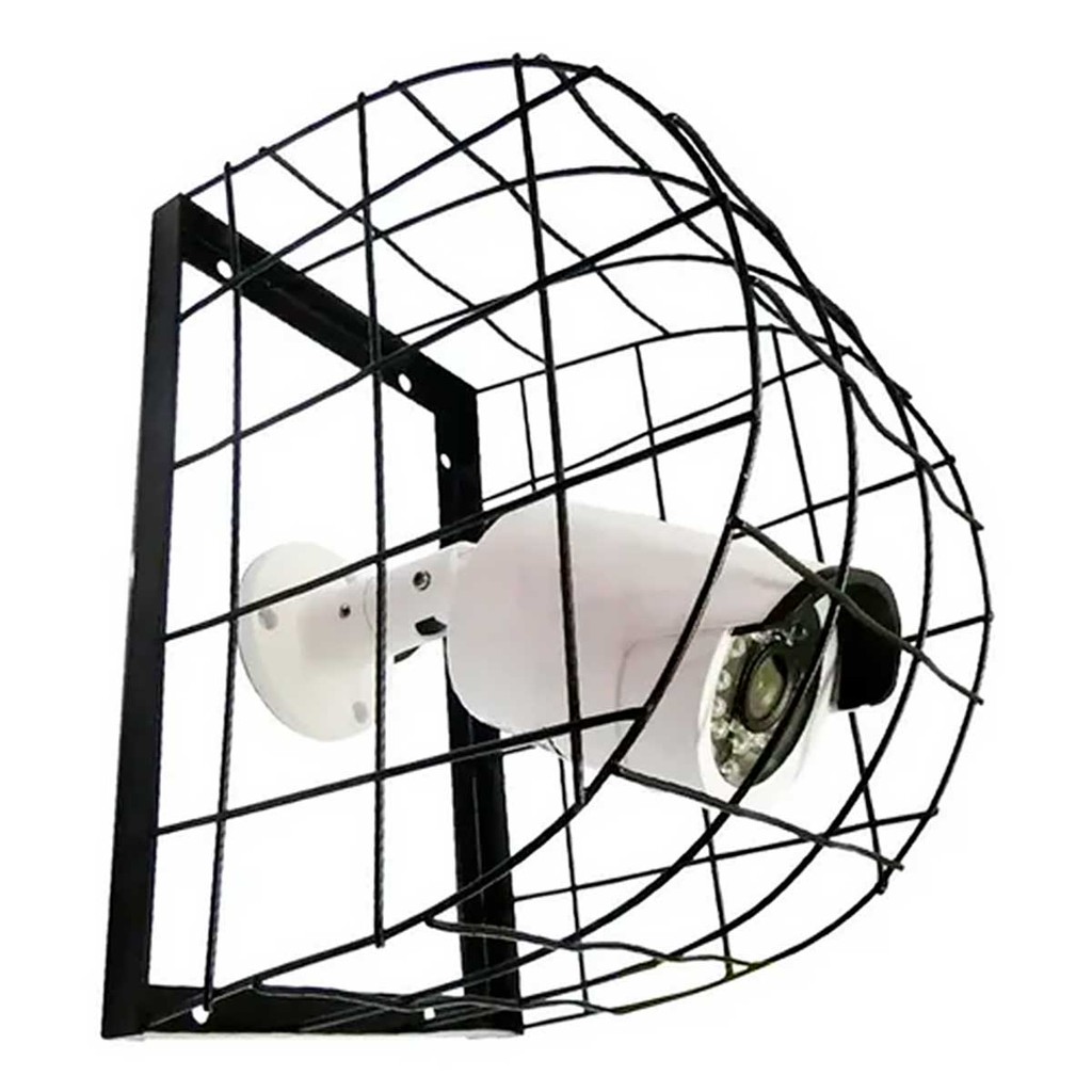 Grade Proteção Câmera Redonda Preta Branca Gaio