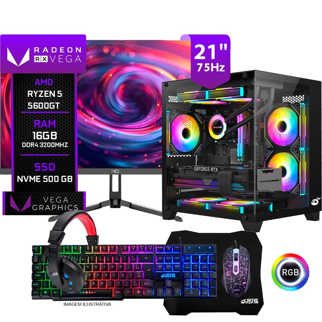 PC Gamer Completo Trigger I, AMD Ryzen 5 5600GT 16
