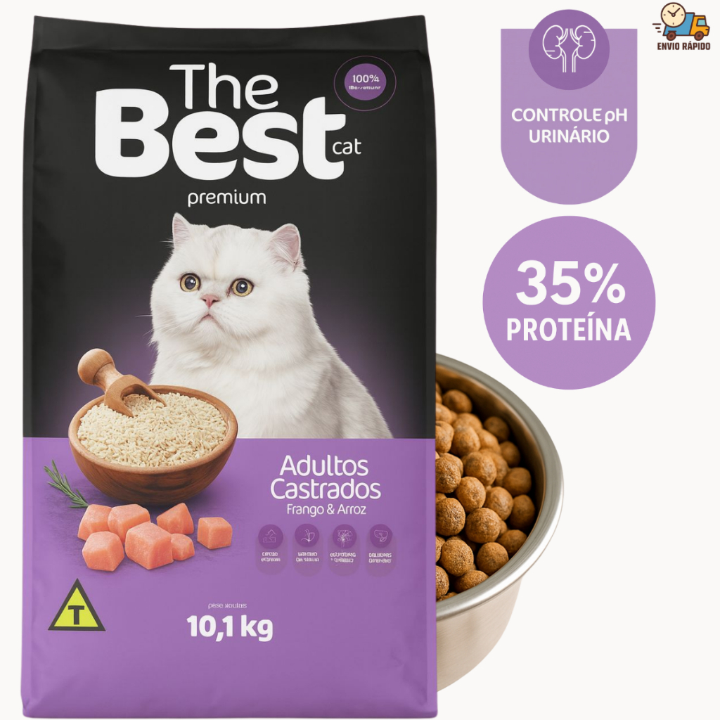 Ração The Best Cat Premium  Adultos Castrados 10