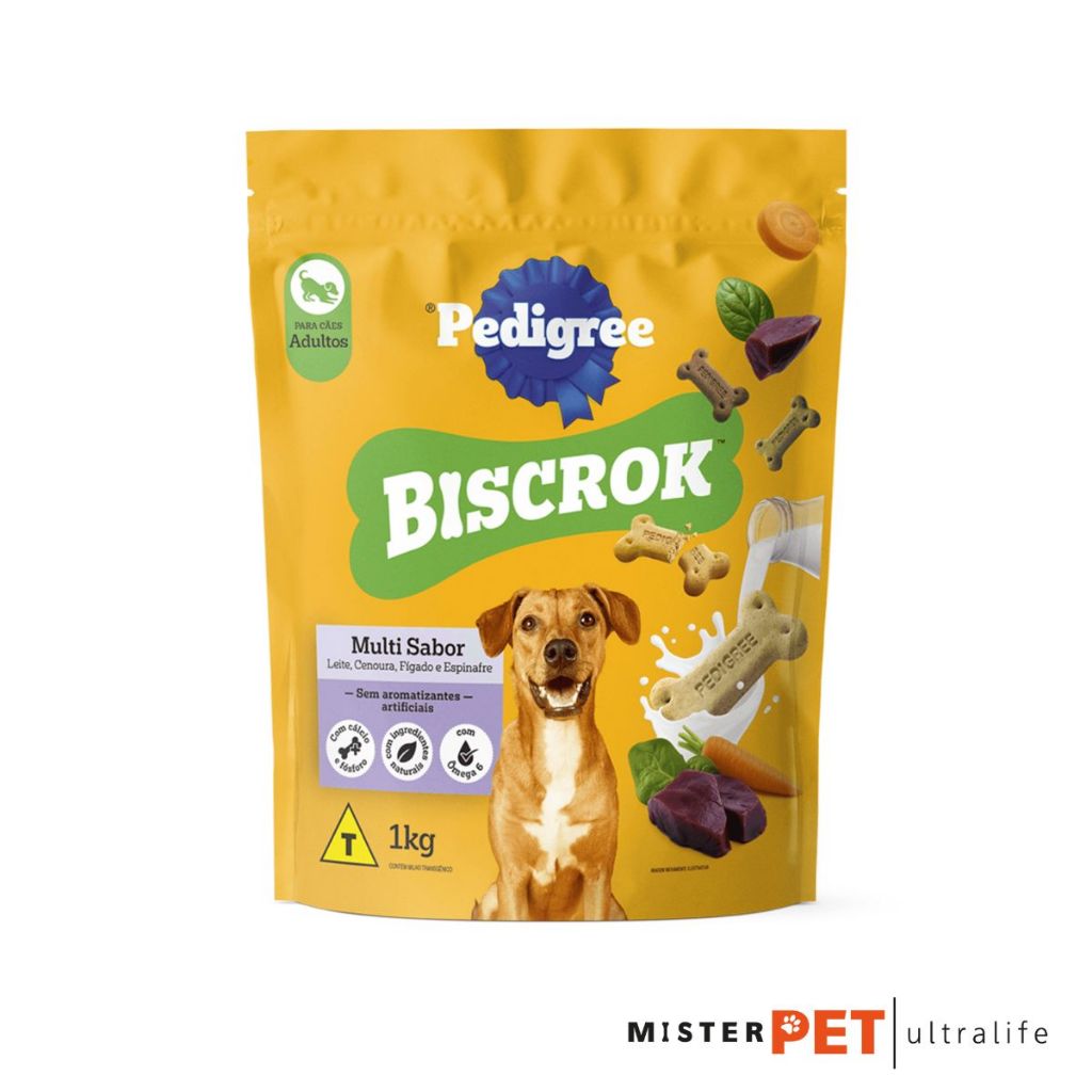 Petisco Crocante Biscrok Pedigree 1kg | Multi Sabo