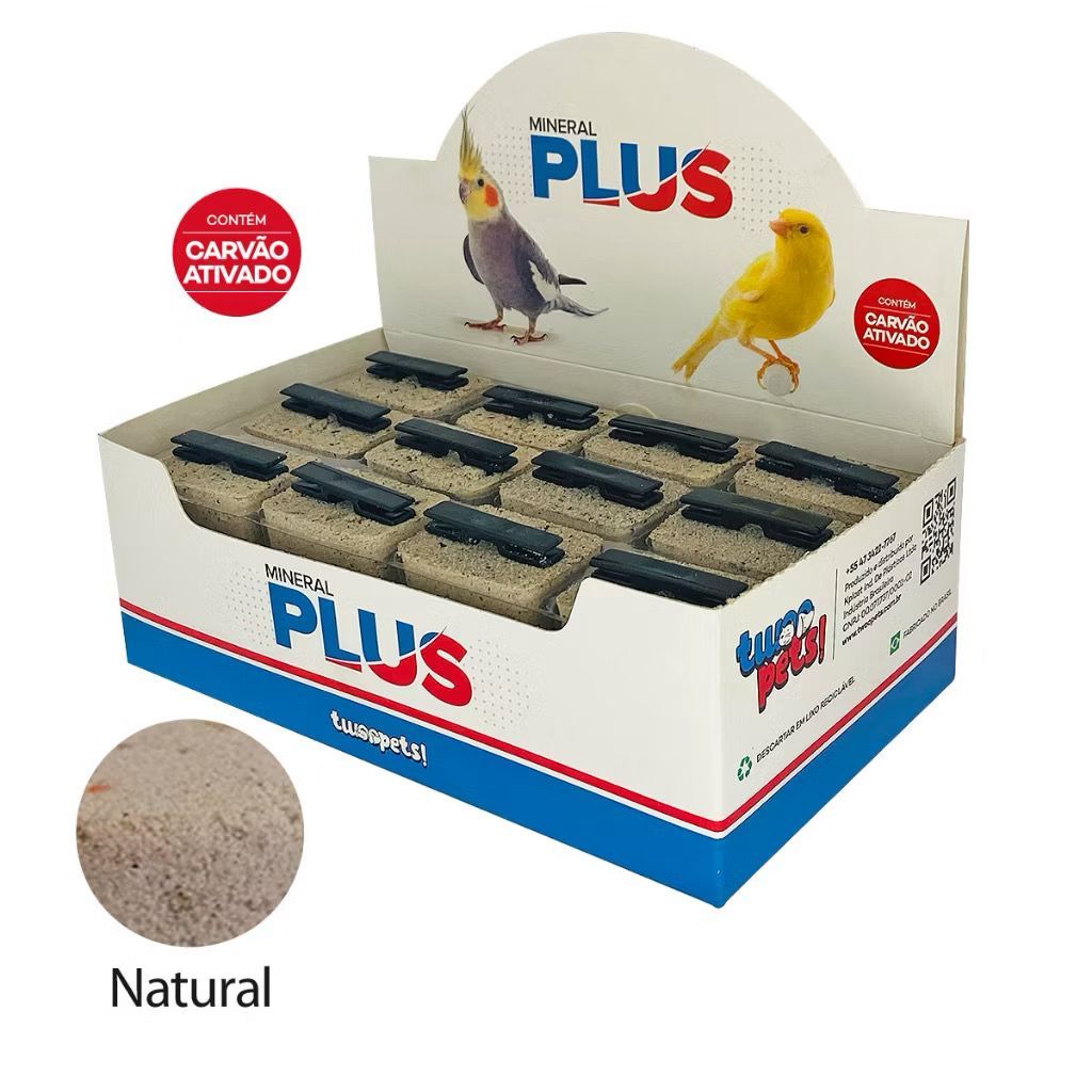 Pedra de Cálcio Mineral Plus para Pássaros Caixa