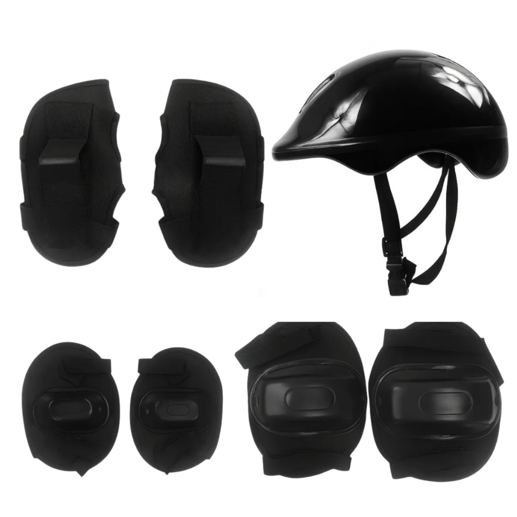Kit Proteção Infantil Capacete Para Bike Patins 