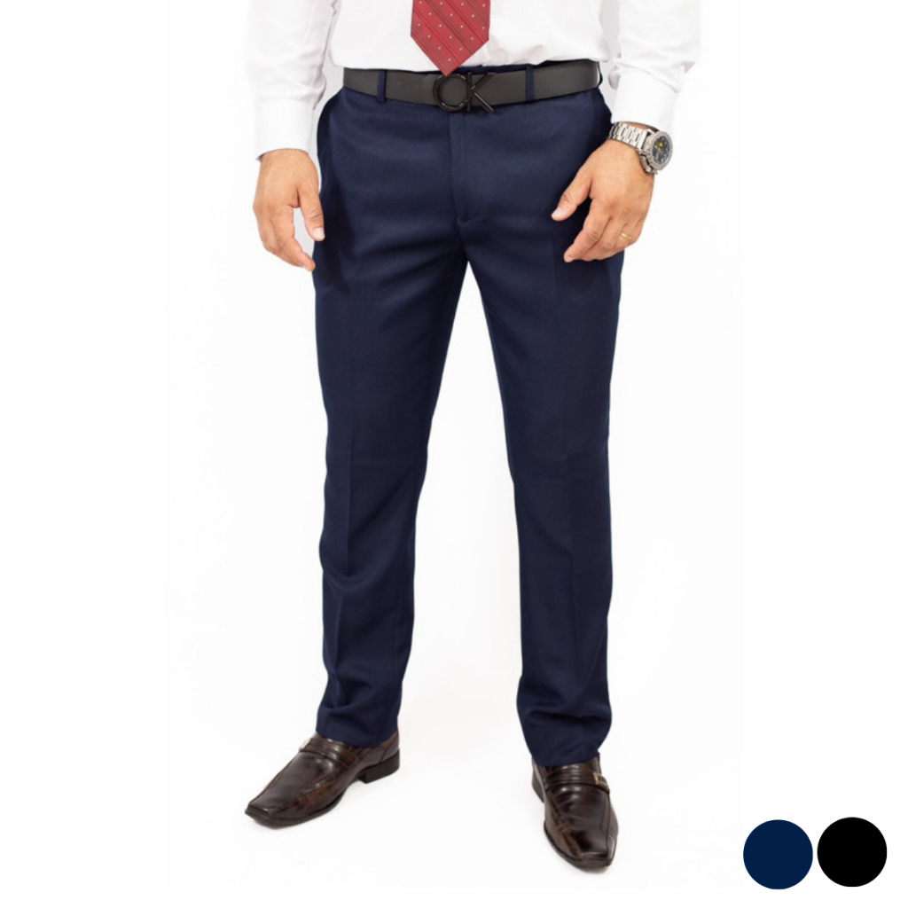 Calça Social Masculina Alfaiataria Slim Oxford Pr