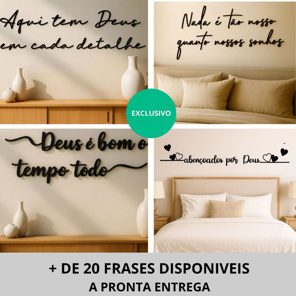 Frases Decorativas Para parede Amor Deus Seja fort