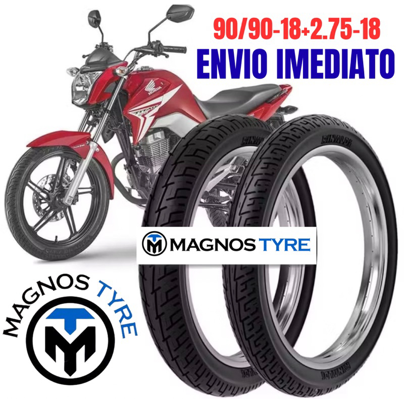 Par Pneus Borracha Vipal de Moto – Aro 18- T