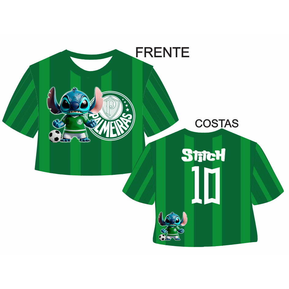 CROPPED ADULTO E INFANTIL STITCH TORCEDOR