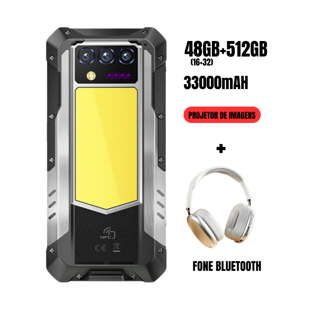 Oukitel WP100 Titan Telefone robusto 33000mAh Proj